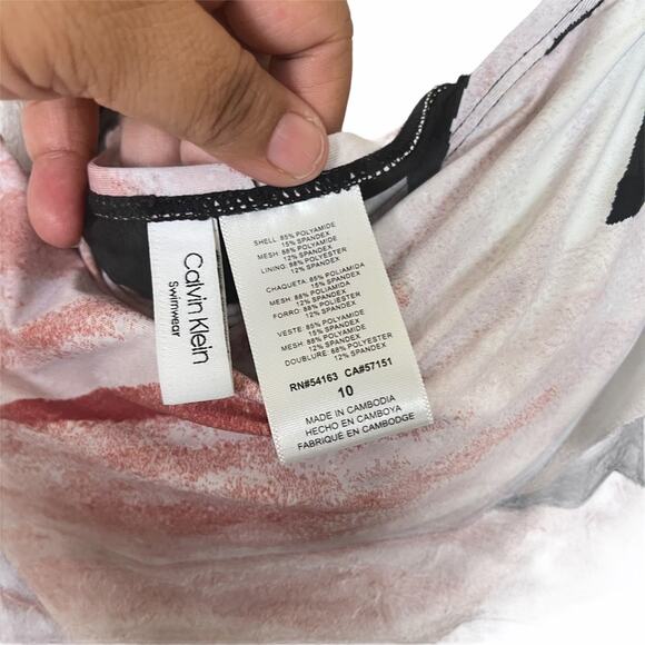 Calvin Klein Gerber Daisy One Piece Swim Multi 10 - Picture 10 of 13